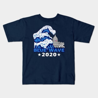 Blue Wave 2020 Graphic Design Kids T-Shirt